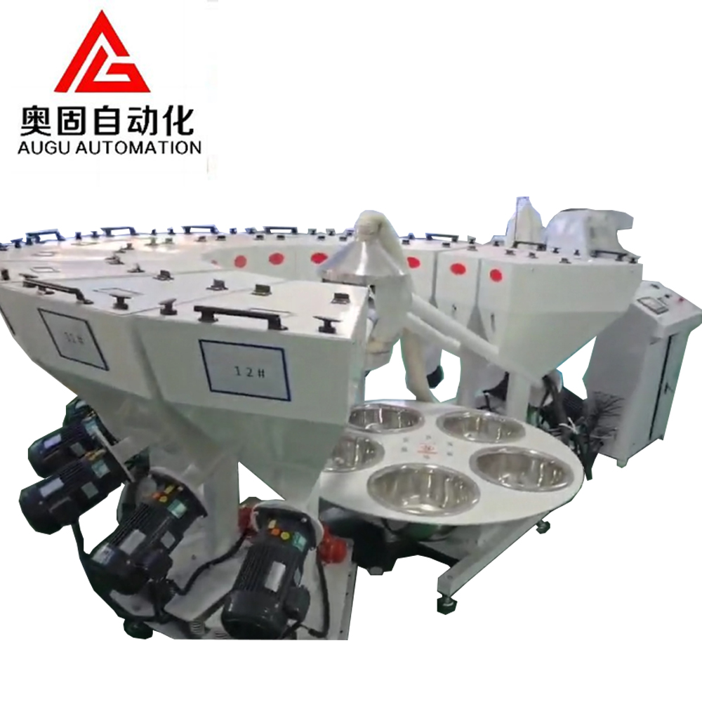 Vážící systém s 10 stanicemi pro chemické míchací zařízení Augu: Stabilní, přesný a přizpůsobitelný